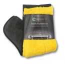 Micro Flausch Mikrofasertuch Trockentuch 800g/m² Autowäsche Autopflege Poliertuch 1 Poliertuch gelb/anthrazit