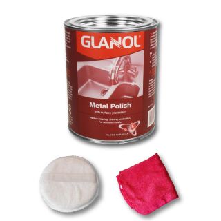 GLANOL® Metallpolitur 1x 1Kg mit Tuch & Pad