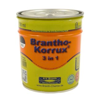 Brantho Korrux 3 in 1 Metallschutzfarbe 750 ml Dose schwarz