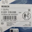 Bosch Zündspule 12 Volt mit Halter rot 0221119030 für 123/Ignition Zündverteiler