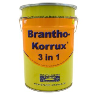Brantho Korrux 3 in1 schwarz 5 Liter Dose Rostschutz Metallschutzfarbe, Grundierung