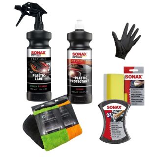 Sonax PROFILINE Plastic Protectant Exterior & Sonax PlasticCare Kunststoffpflege Set