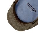 Stetson 6-Panel Cap Seiden Flatcap Braun